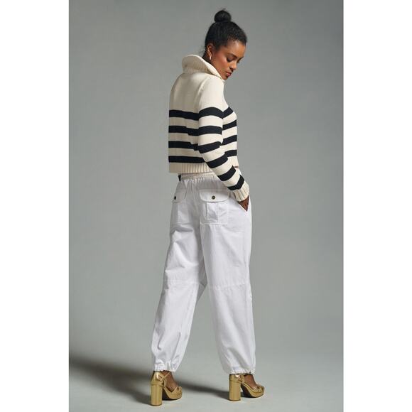 NWT Pilcro Low-Rise White Parachute Pants - Small - Picture 2 of 6